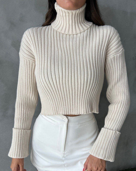 Off White Ribbed Sweater - thestyleloftlb